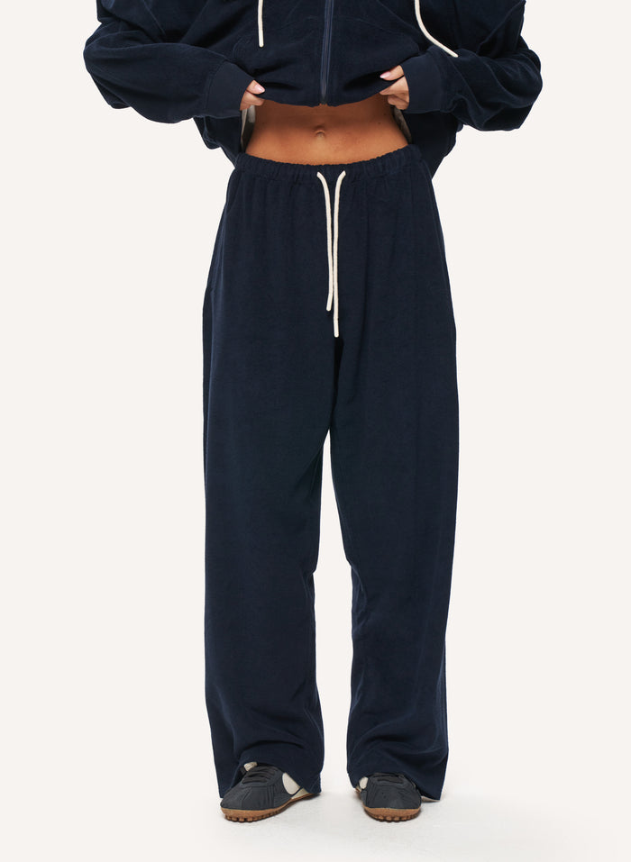 Terry Towelling Tracksuit - Navy