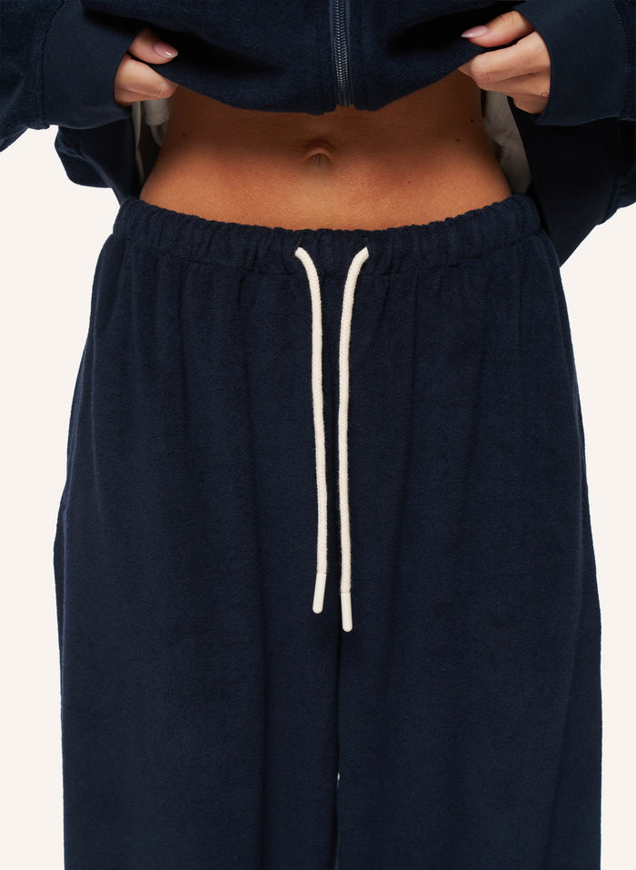 Terry Towelling Tracksuit - Navy