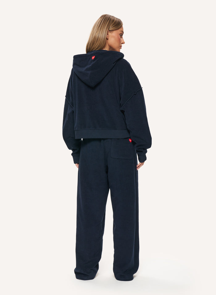 Terry Towelling Tracksuit - Navy