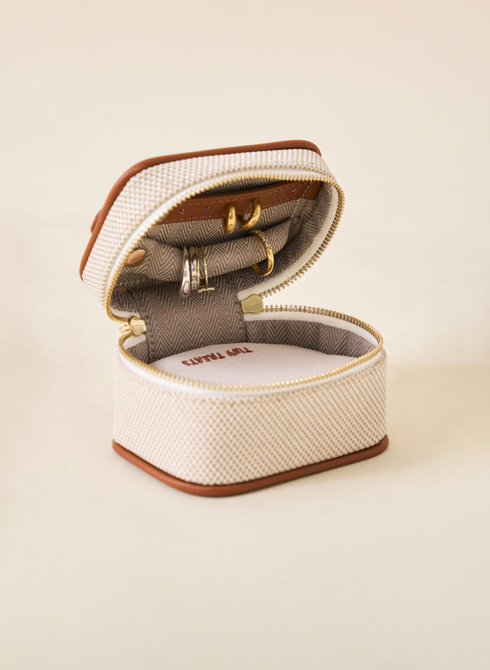 Mini Jewellery Case - Beige