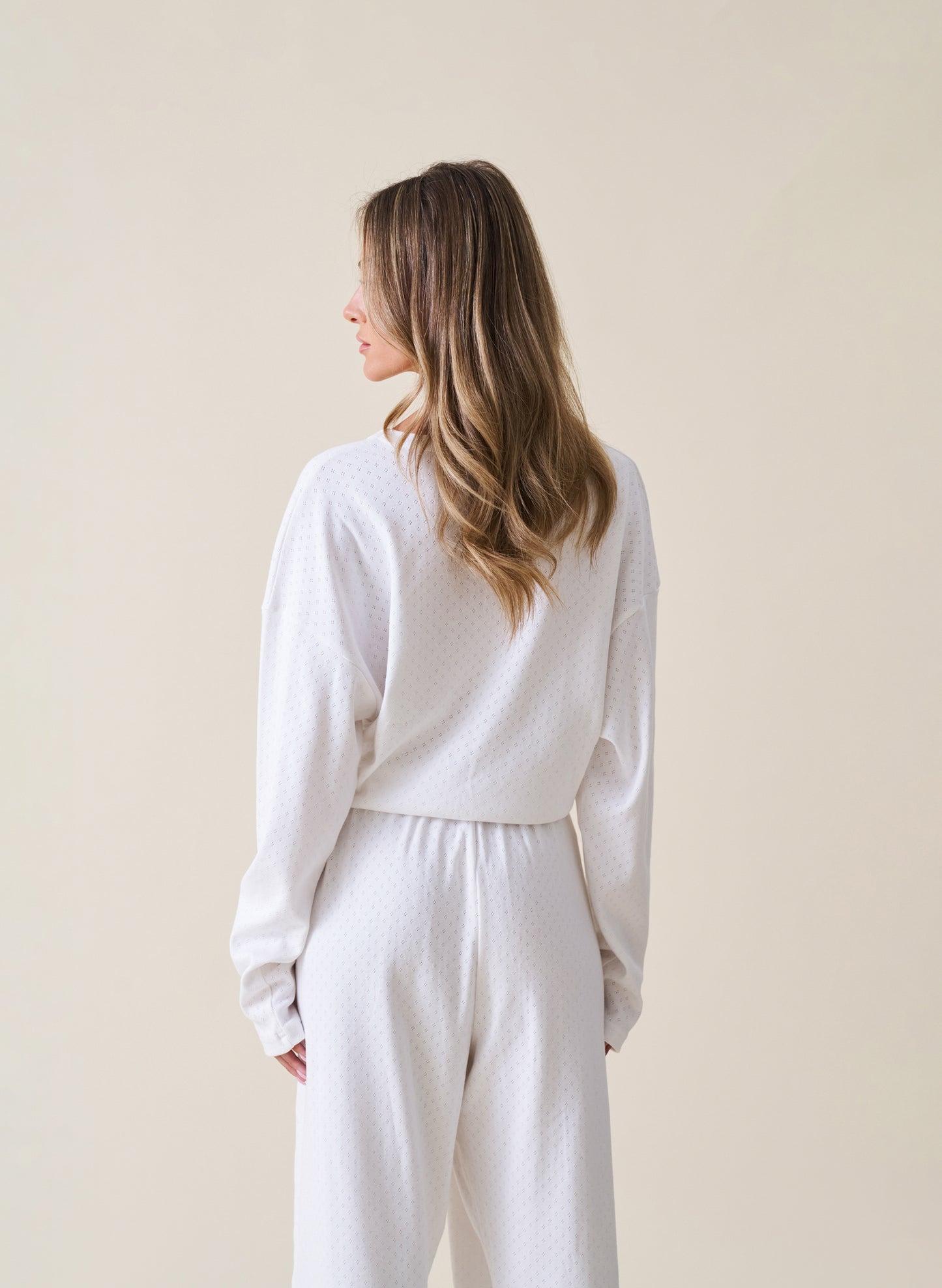 Pointelle Pyjama Set - White
