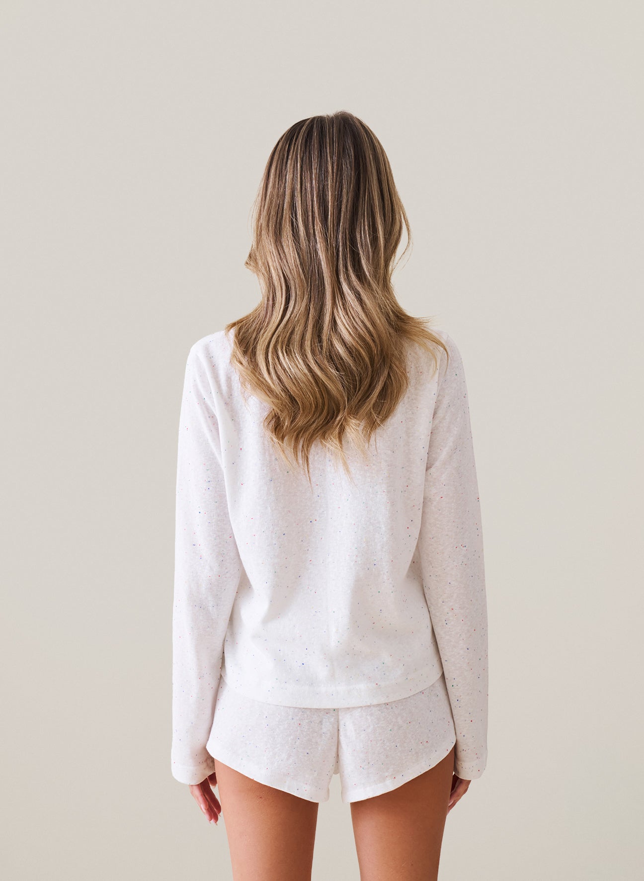 Confetti Shorts Set - Off White