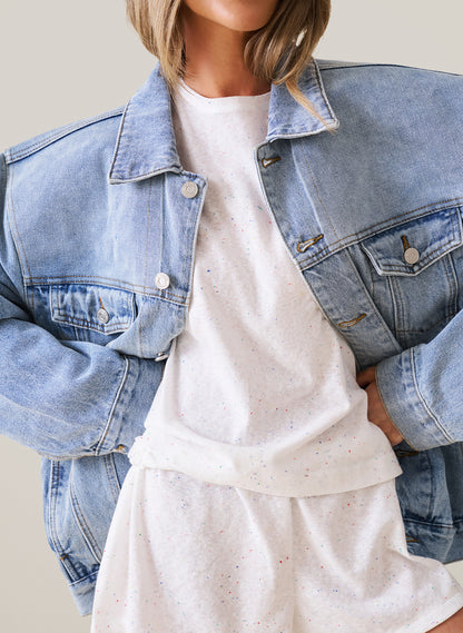 Confetti Shorts Set - Off White