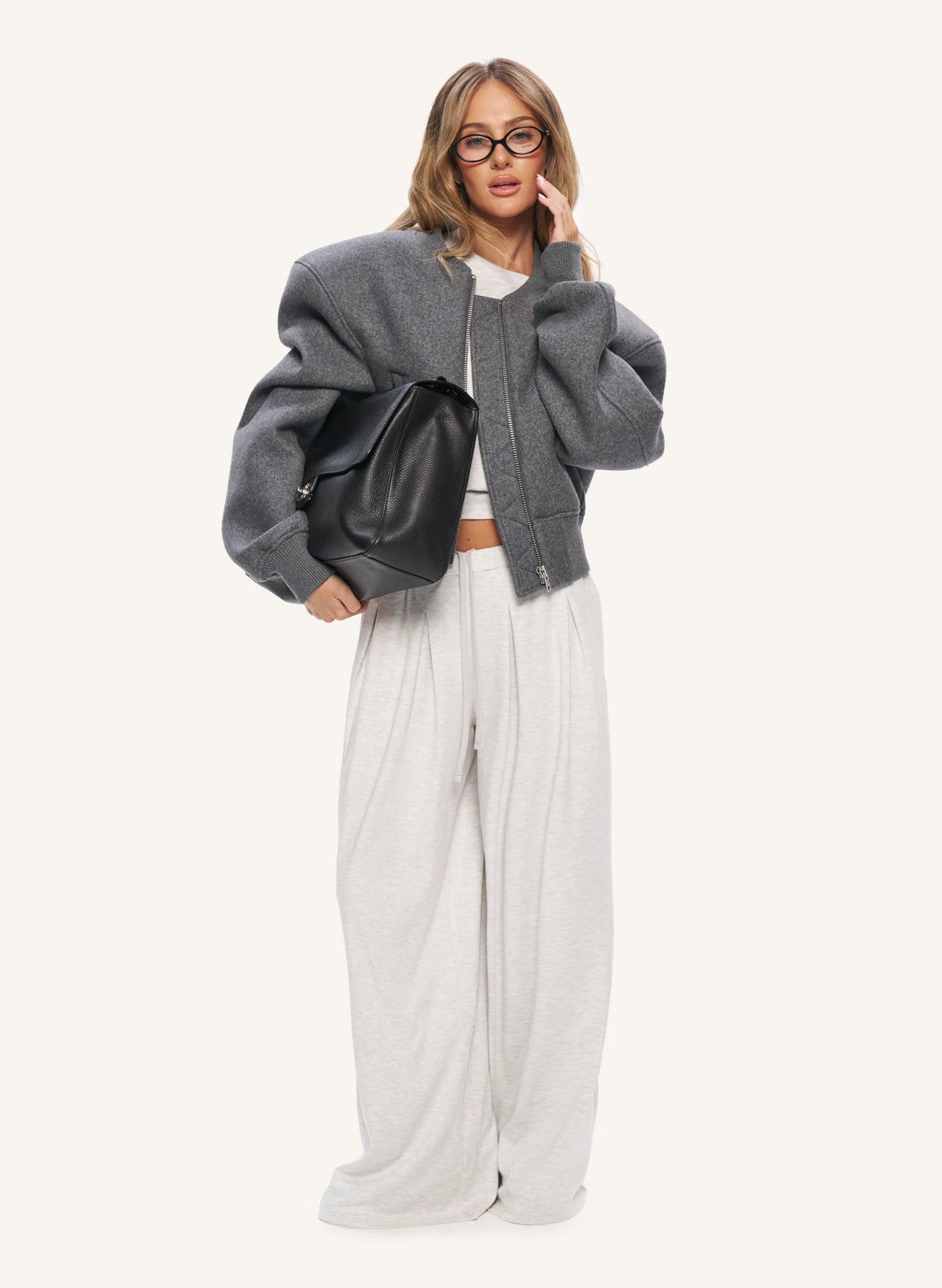 Back To Business Bomber - Grey