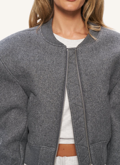 Back To Business Bomber - Grey