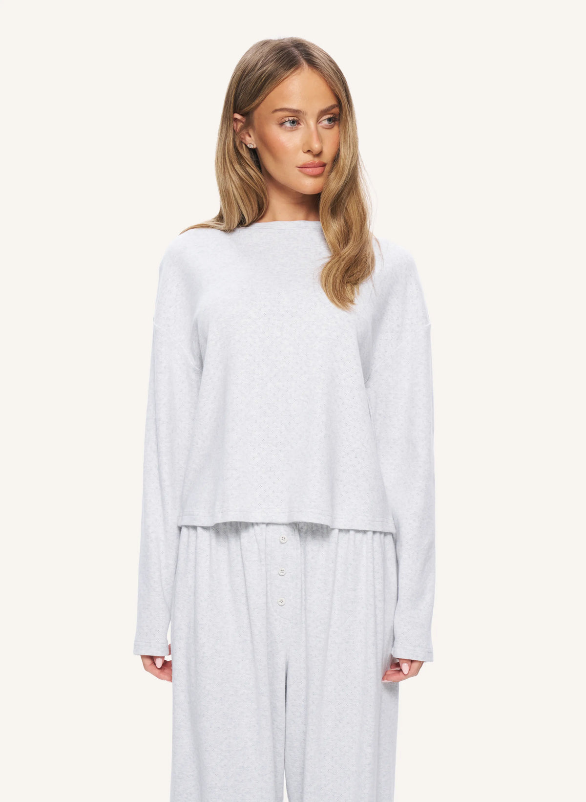 Pointelle Pyjama - Grey