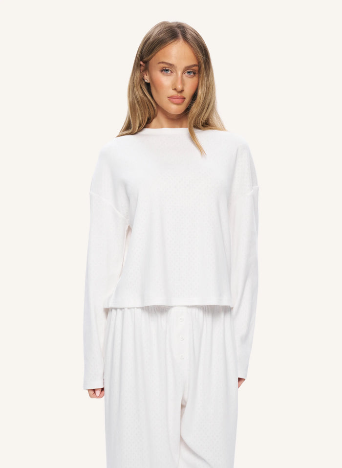 Pointelle Pyjama - White