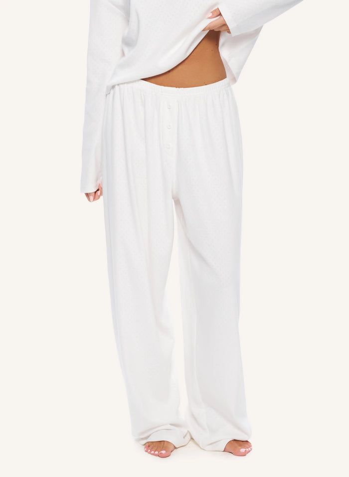 Pointelle Pyjama - White