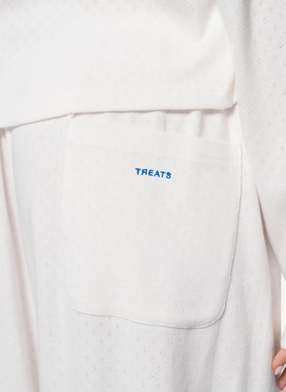 Pointelle Pyjama - White