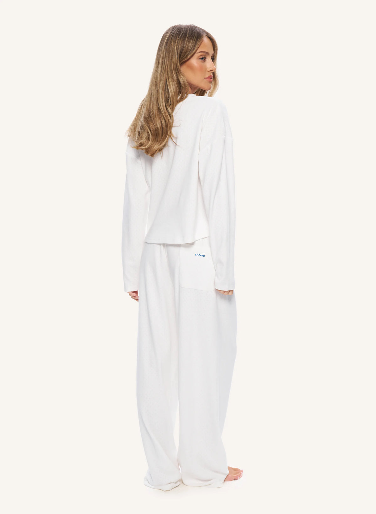 Pointelle Pyjama - White