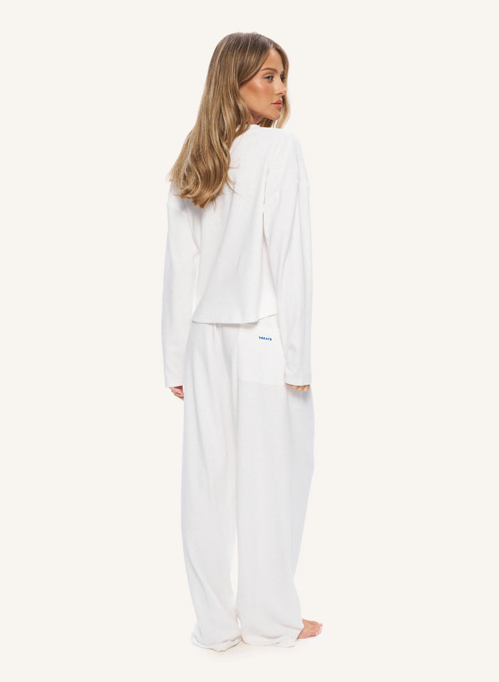 Pointelle Pyjama - White