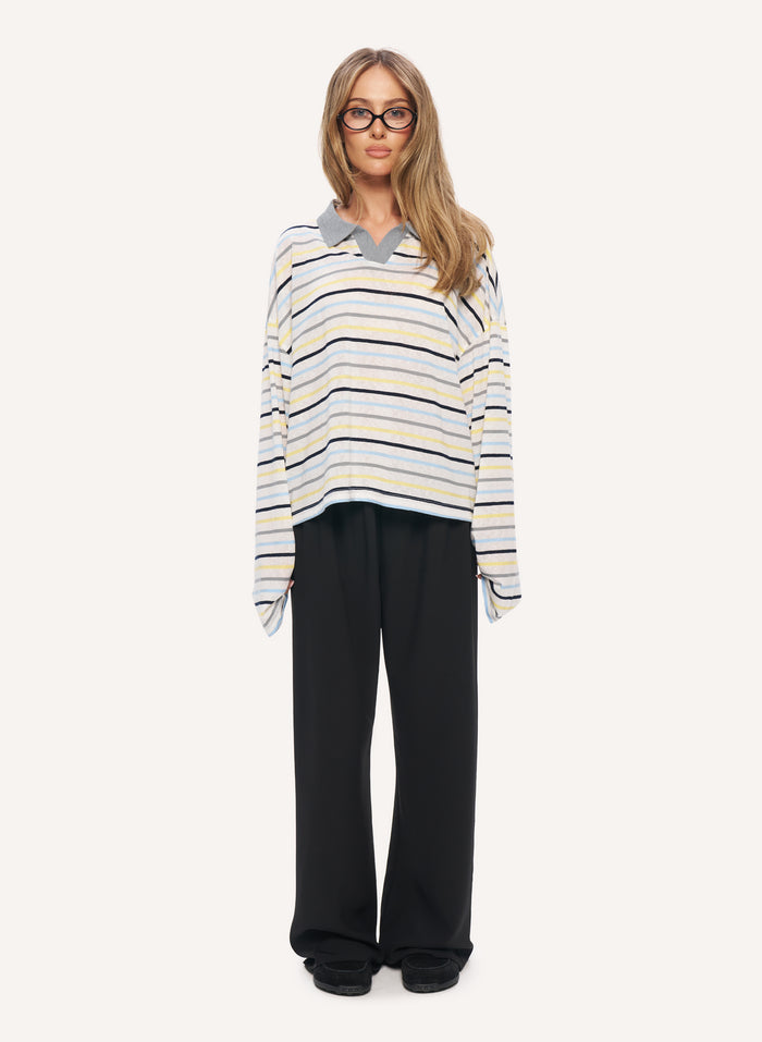 Slub Stripe Polo