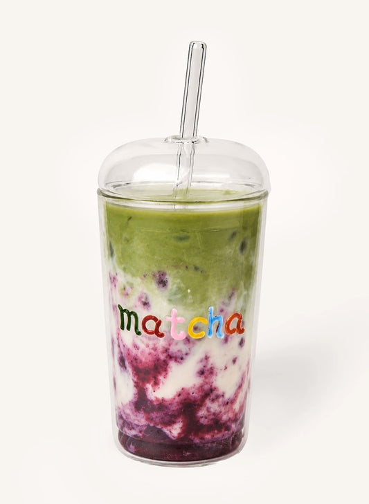 Matcha Glass Tumbler - Multi