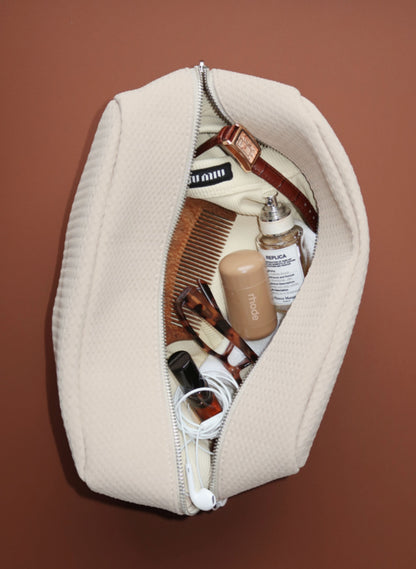 Personalised Waffle Pouch - Beige