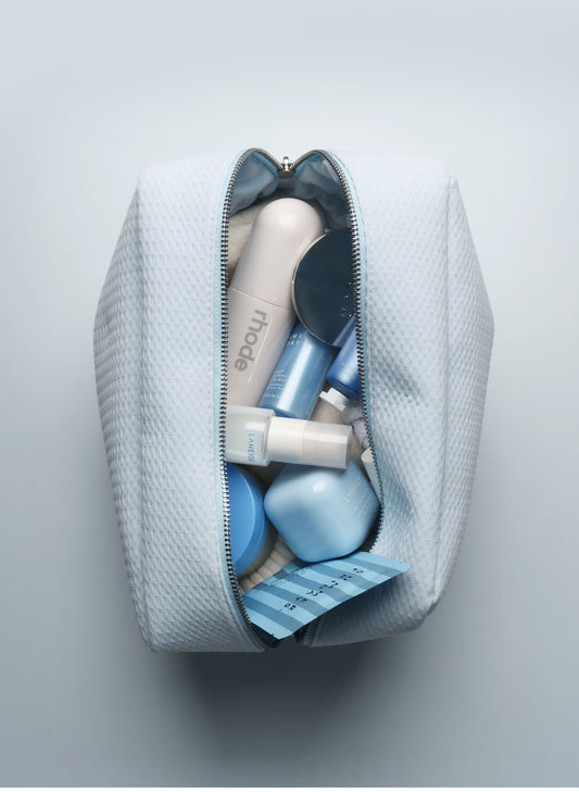 Personalised Waffle Pouch - Blue