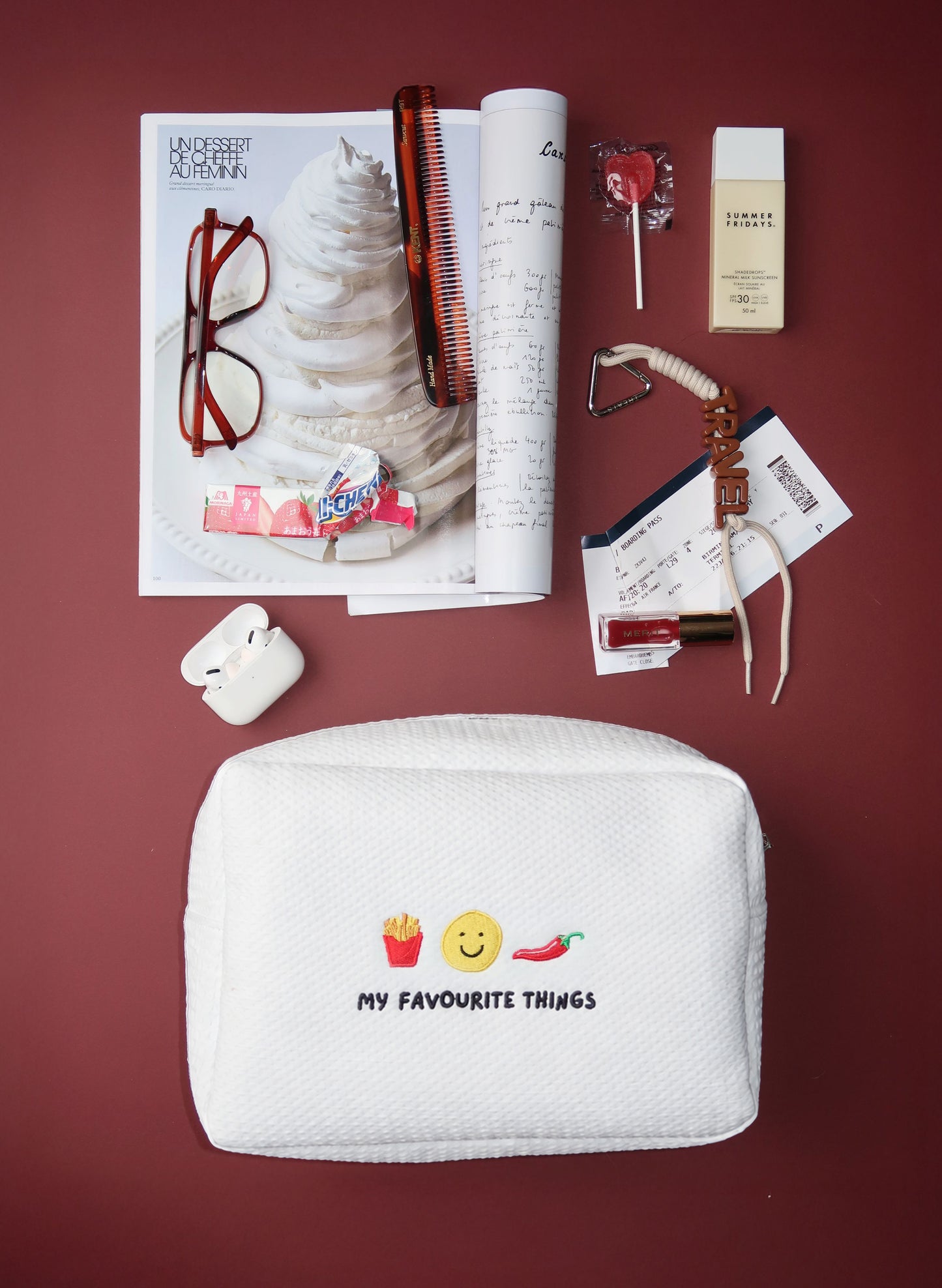 Personalised Waffle Pouch - White