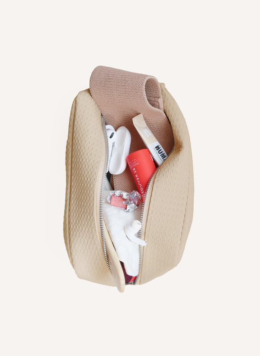 Personalised Waffle Pouch - Beige