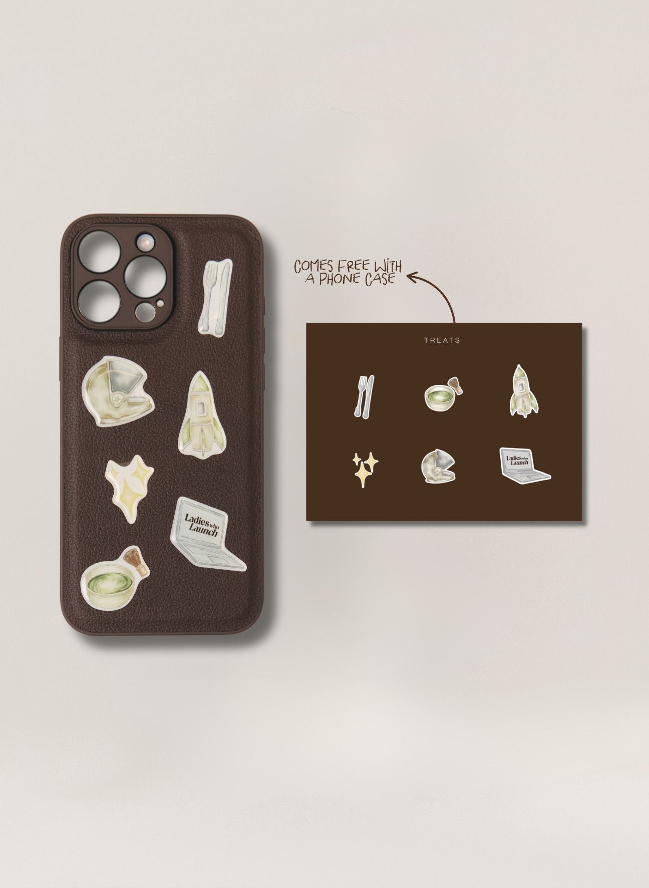 Ladies Who Launch Phone Case - Brown