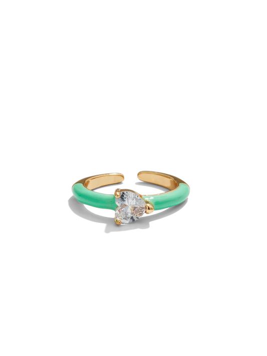 Mint Pastel Heart Ring