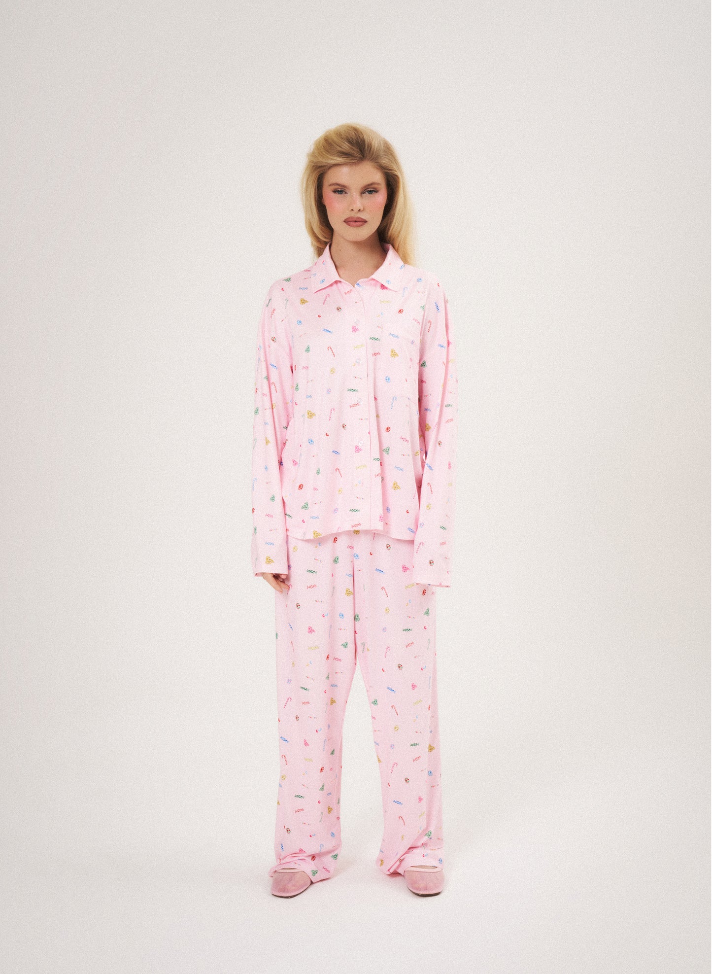 Christmas Candy Soft Launch Pyjama - Pink