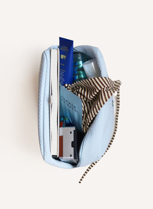 Personalised Waffle Pouch - Blue