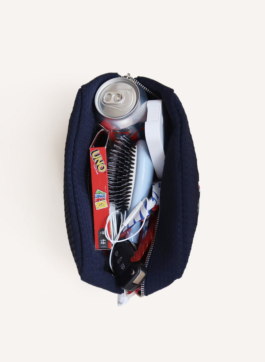 Personalised Waffle Pouch - Navy