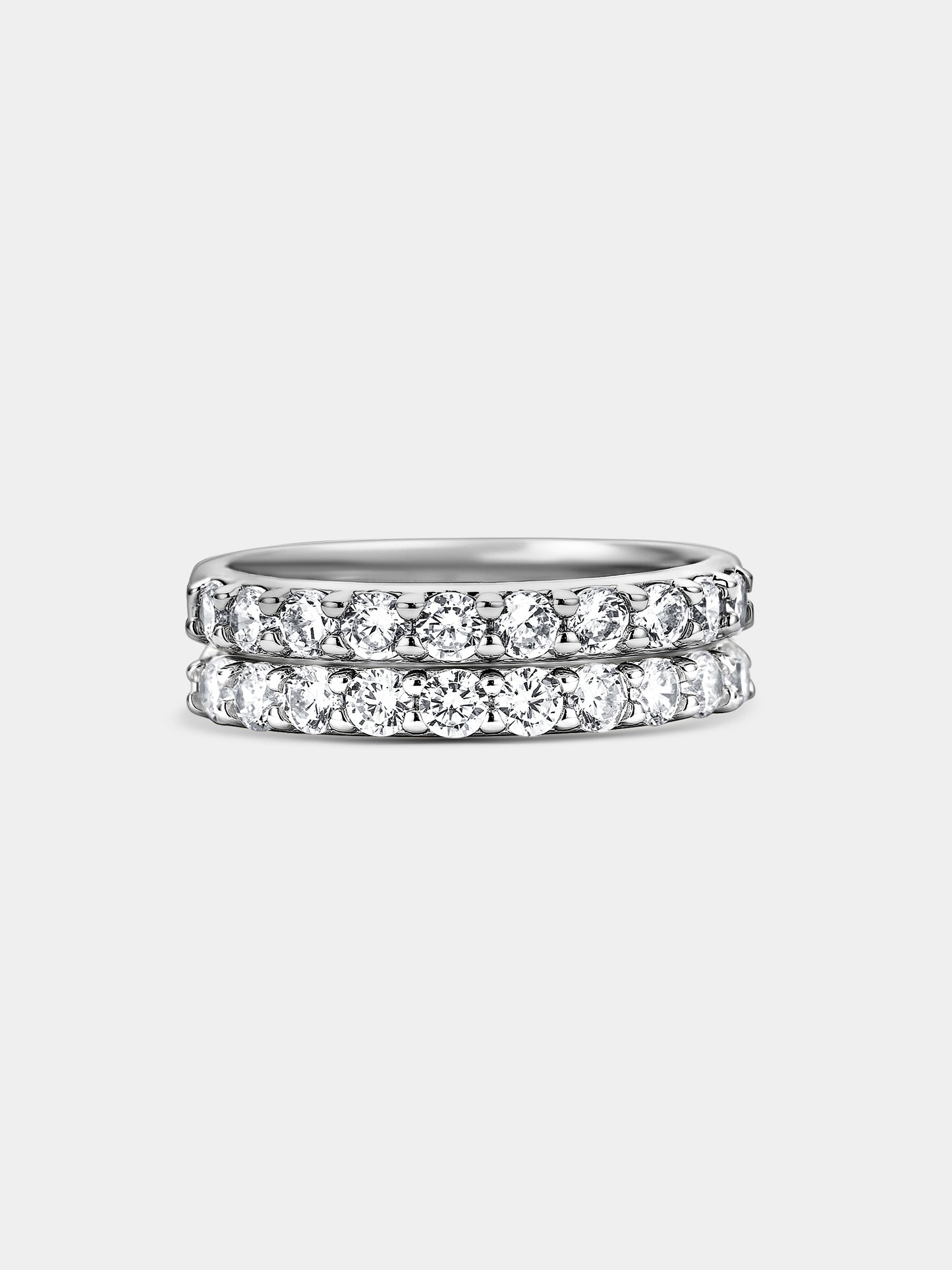 Stone Stacking Ring Silver