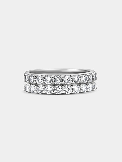 Stone Stacking Ring Silver