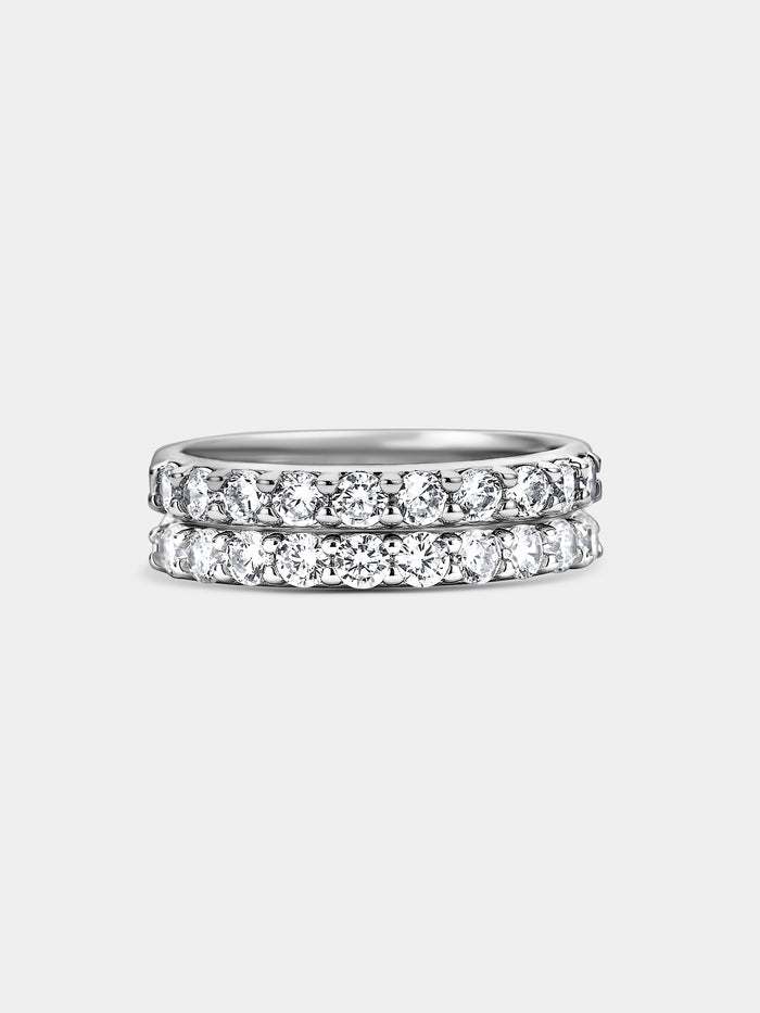 Stone Stacking Ring Silver