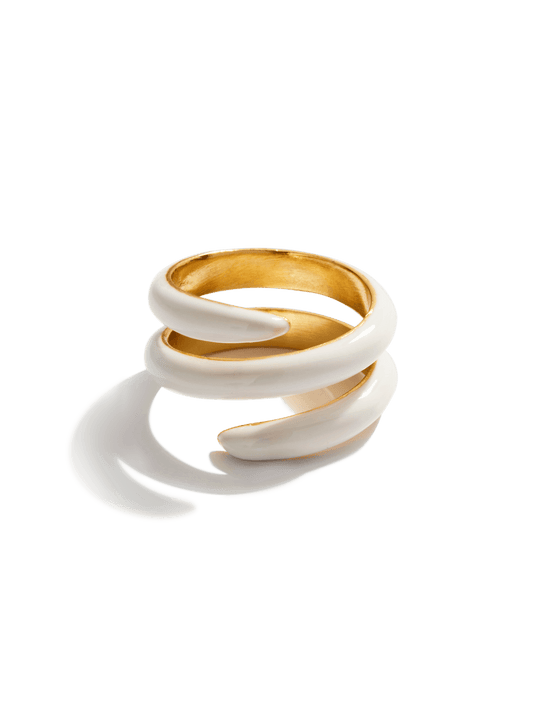 White Swirl Ring