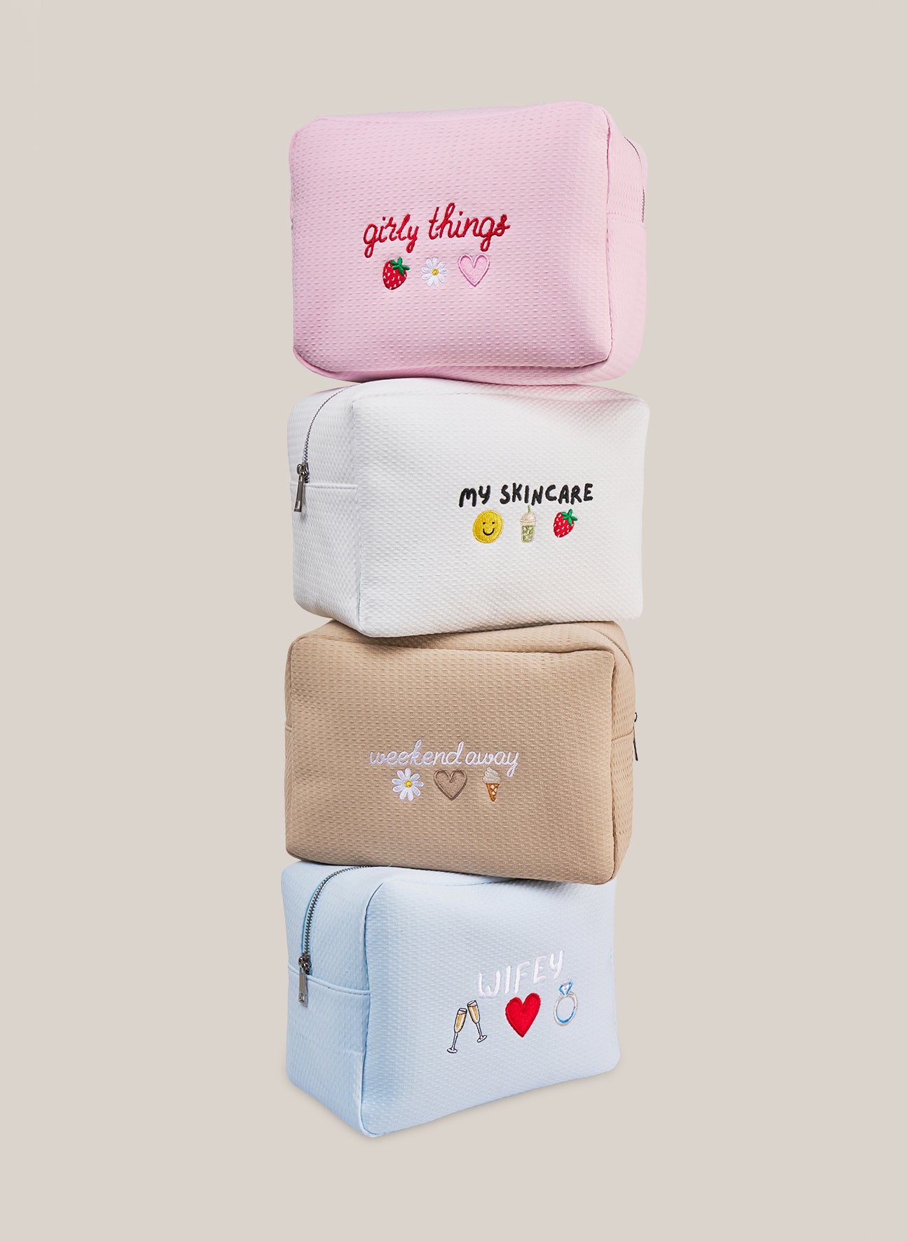 Waffle Pouch - Beige