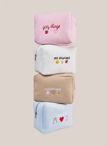 Waffle Pouch - White