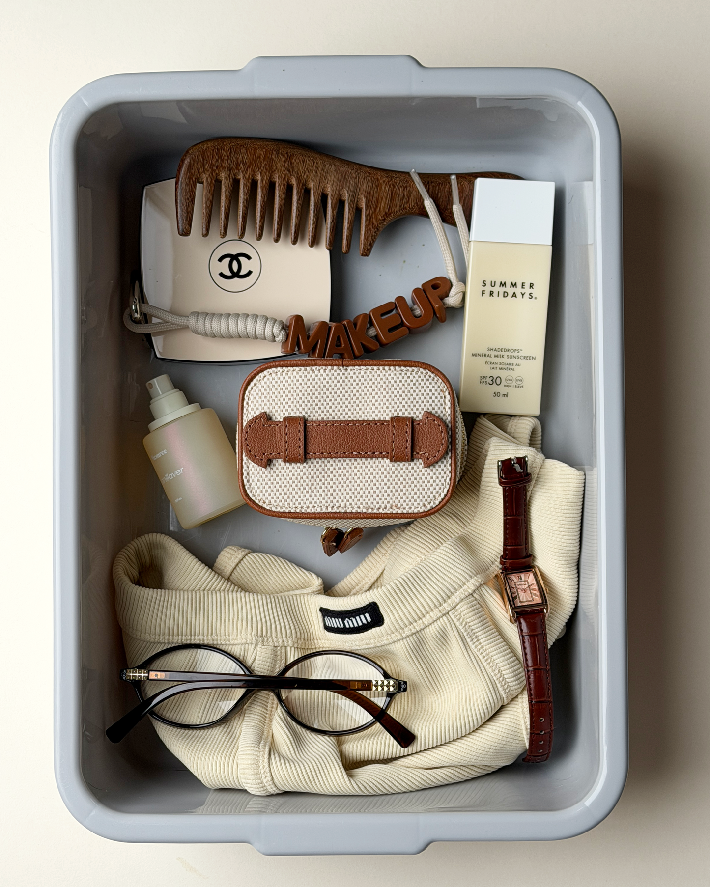 Mini Jewellery Case - Beige